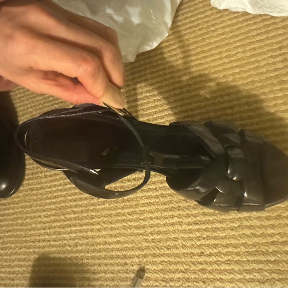 YSL Limited Edition Stingray Pebble Tribute Platform 👠 Sz 37 Excellent Condition - Picture 9 of 15